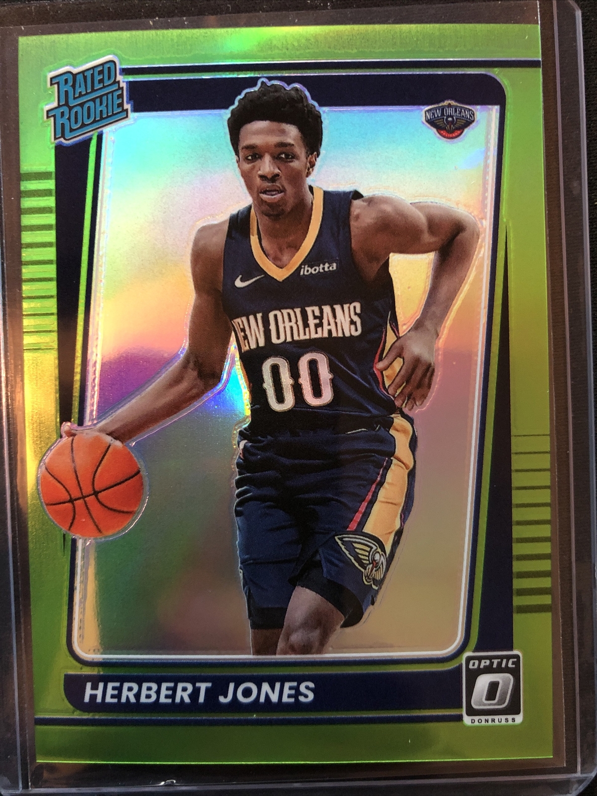 2021-22 Donruss Optic Lime Green #157 Herbert Jones RC # /149 Pelicans