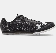 Under Armour Unisex Brigade XC Low Spikes Black/White Size Men 10.5 3023690-001