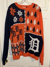 KLEW MLB Detroit Tigers Ugly Christmas Holiday Sweater / Men’s XL / NWOT