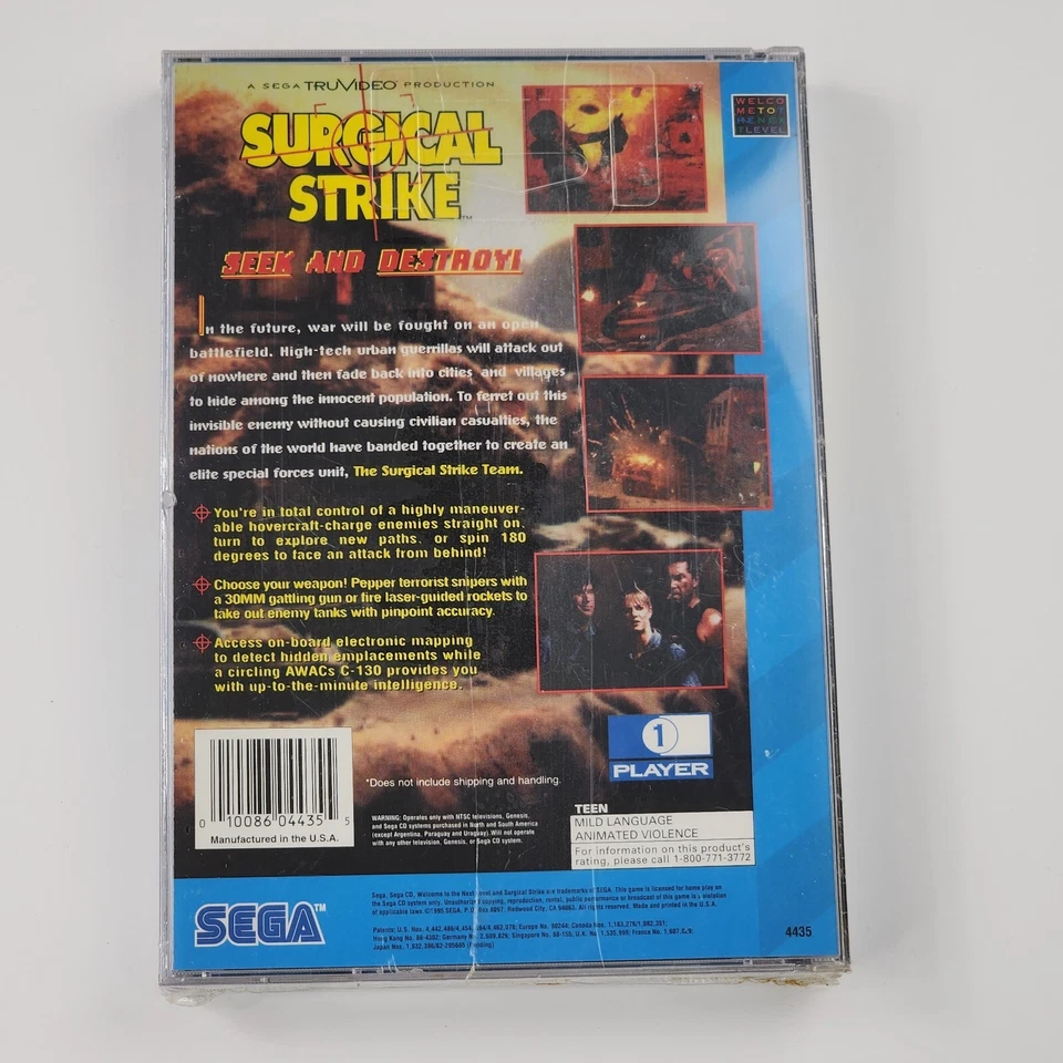 Surgical Strike (Sega CD, 1993) New Factory Sealed FMV Action Game Vintage 90s - Image 3 of 4