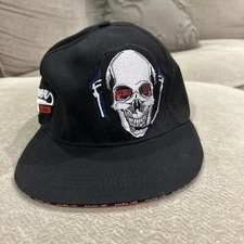 L/XL Gamer Life Fitted Embroidered Skull Cotton Baseball Cap,Red,Black,White