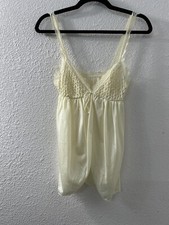 Kayser Vintage Babydoll Teddy Lingerie Satin Lace Coquette Vintage Sz S Festival