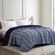 Member's Mark Oversized Down Alternative Reversible Blanket, 94" x 106" Indigo 