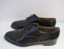 Church's Oxford Black Leather Shoes Cap Toe Custom Grade UK-95F US-9 1/2