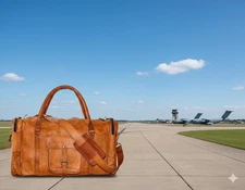 Leather Genuine Travel Goat Duffel Gym Vintage Brown Luggage New