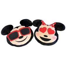 Disney Mickey Minnie Mouse Wear Sunglasses Pillow Set Plush 13"