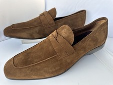 New Bruno Magli Men's Shoes Loafers Size 11.5 Motto Brown Drivers Classic Suede
