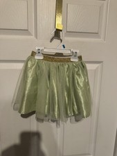 Disney Princess & The Frog Tiana Green & Gold Tulle Tutu Skirt Toddler Size 5T