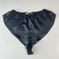 Victoria's Secret Panties Gold Label Vintage Black Satin Bikini Brief Lingerie
