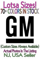 Gm Die Cut Vinyl Decal Chevy Pontiac Olds Buick Cadillac Gmc Camaro Nova S10