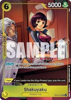 One Piece TCG -  Shakuyaku OP14-107 UC Illustration Box 7 Promo ENG NM