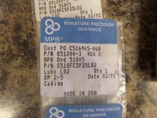 MPB S518FCP25L02 851200-3 REV U FLANGE PRECISION BEARING MADE IN USA A8