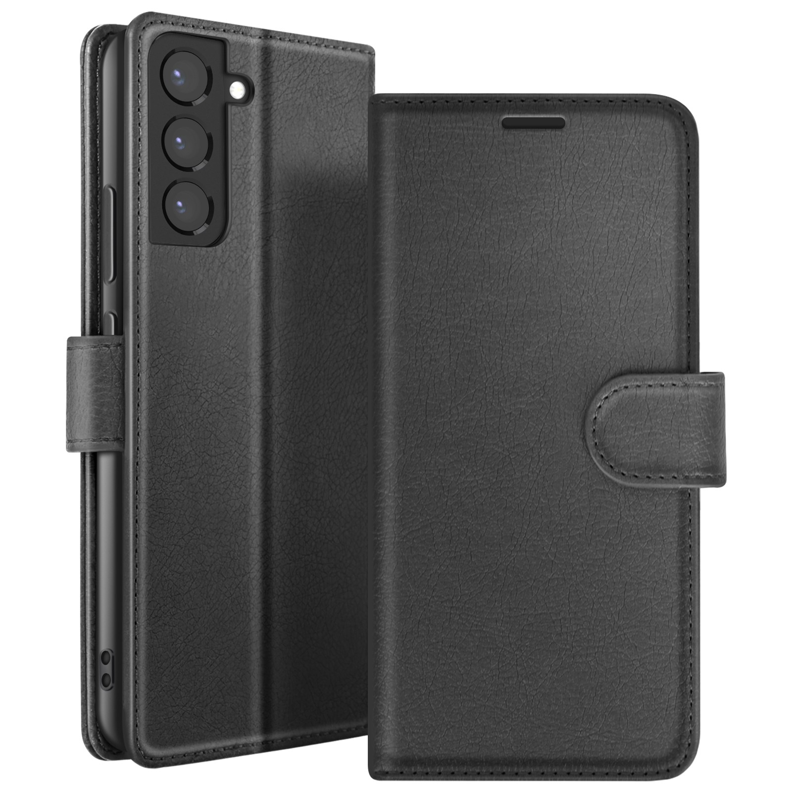 Coque Galaxy S22 Plus portefeuille Zanaé aux finitions premium en simili cuir