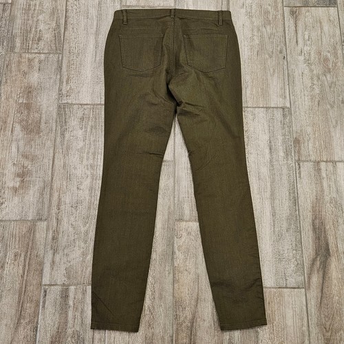 Eileen Fisher Jeans Women Size 8 SURPLUS GREEN STRETCH DENIM SLIM Skinny Organic - Picture 9 of 13