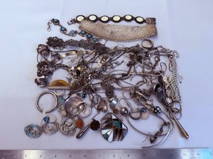 Collection Lot Variety Vintage + Modern Sterling Silver Repair Jewelry - I21