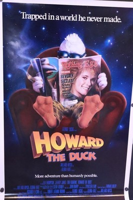 Howard the Duck Original Movie Poster 27x41 One Sheet 1986 Marvel George Lucas