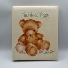 NEW VTG. HALLMARK All About Baby Book Keepsake Album 1982 RING BINDER With Box