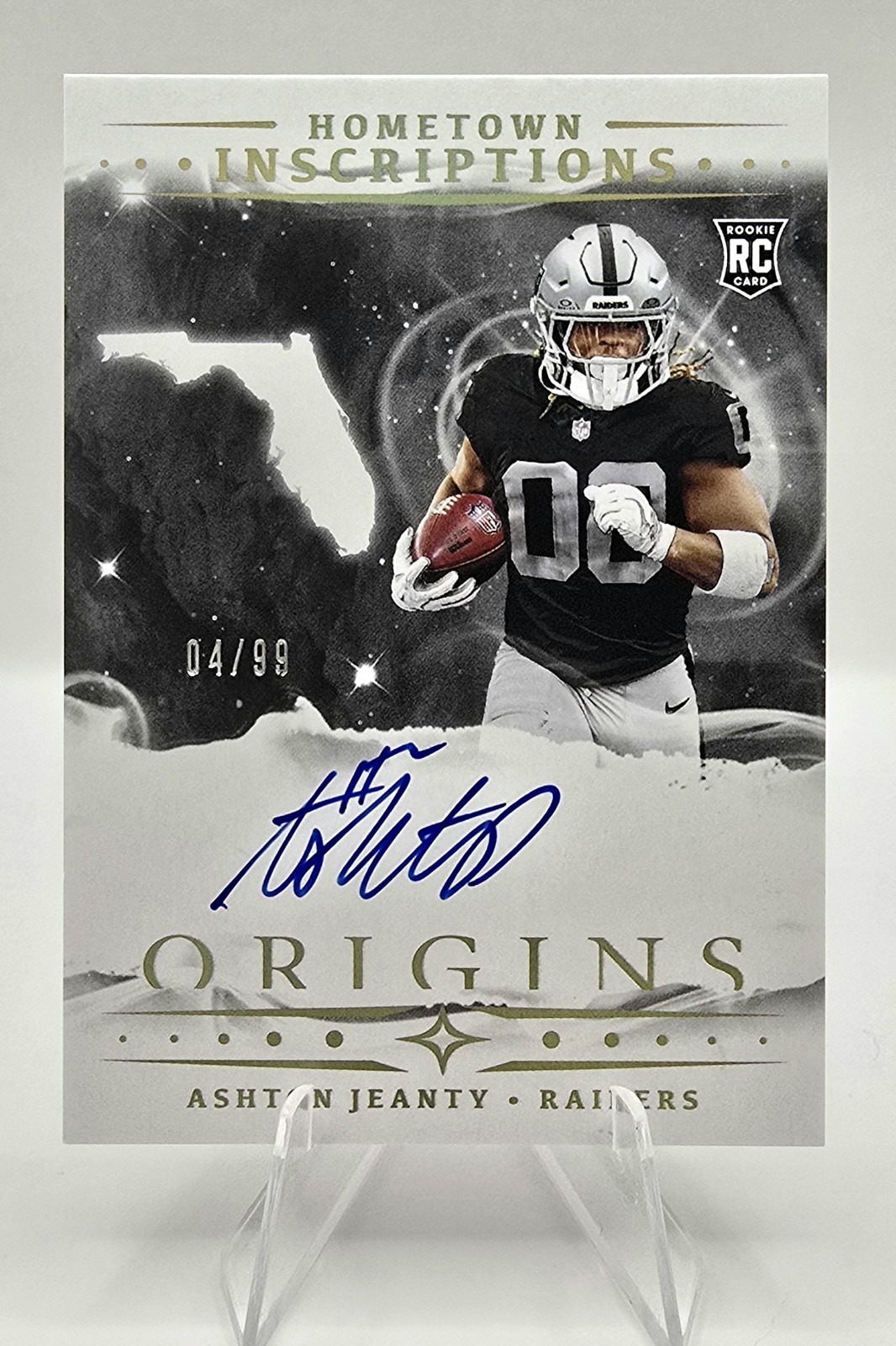 2025 Panini Origins Ashton Jeanty Hometown Inscriptions Auto SP 4/99 - Raiders