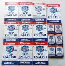 Lotto n.10 fascicoli L'ESPRESSO Top English Corso d'Inglese + N.6 Audiocassette