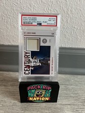 2021 Panini Encased Century Collection Kurt Warner Ruby /9 (MEM) (cracked Slab)