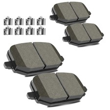 Rear Ceramic Brake Pads Set With Hardware For Ford Explorer 2020 - 2025 Mustang