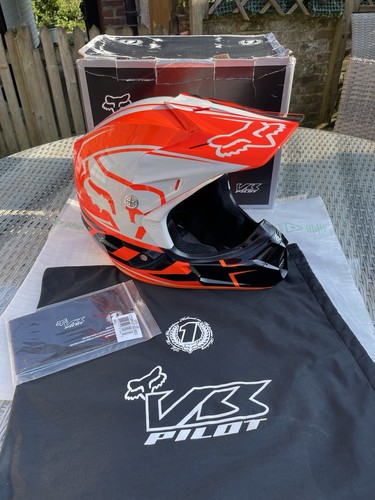 FOX V3 Pilot TONER MOTOCROSS Helmet Adult Small MX KTM 