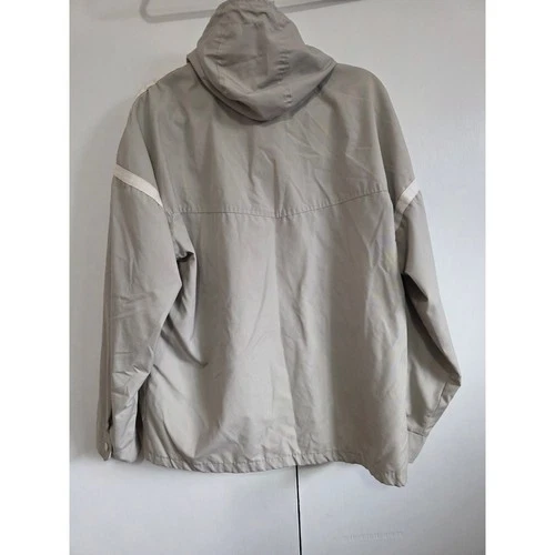 VTG 90s Pacific Trail Sportswear Hooded Windbreaker Jacket Beige Mens L image 2