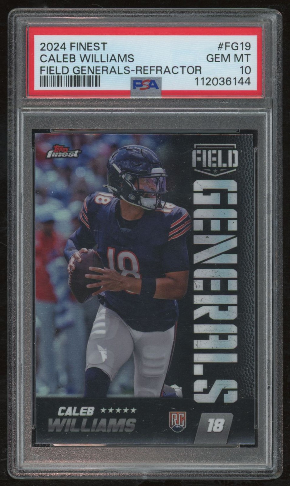 Caleb Williams Topps Finest Field Generals #FG19 Refractor