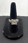 925 Sterling Silver Cocktail CZ 7.7mm Ring Size 6 6.3g — photo 1