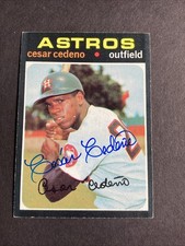 Cesar Cedeno 1971 Topps 237 Autographed Baseball Card Houston Astros Rookie Card. rookie card picture