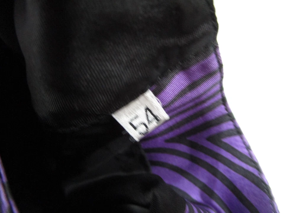 Colete Gianni Versace Masculino 54 Roxo Preto Seda Feito na Itália Medusa Botões Estrelas - Imagem 4 de 4