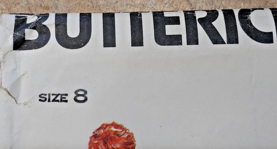 Vintage  Butterick 3707 Misses sz 8 Loose Flared Dress Below Mid Knee 1970's - Image 4 of 4