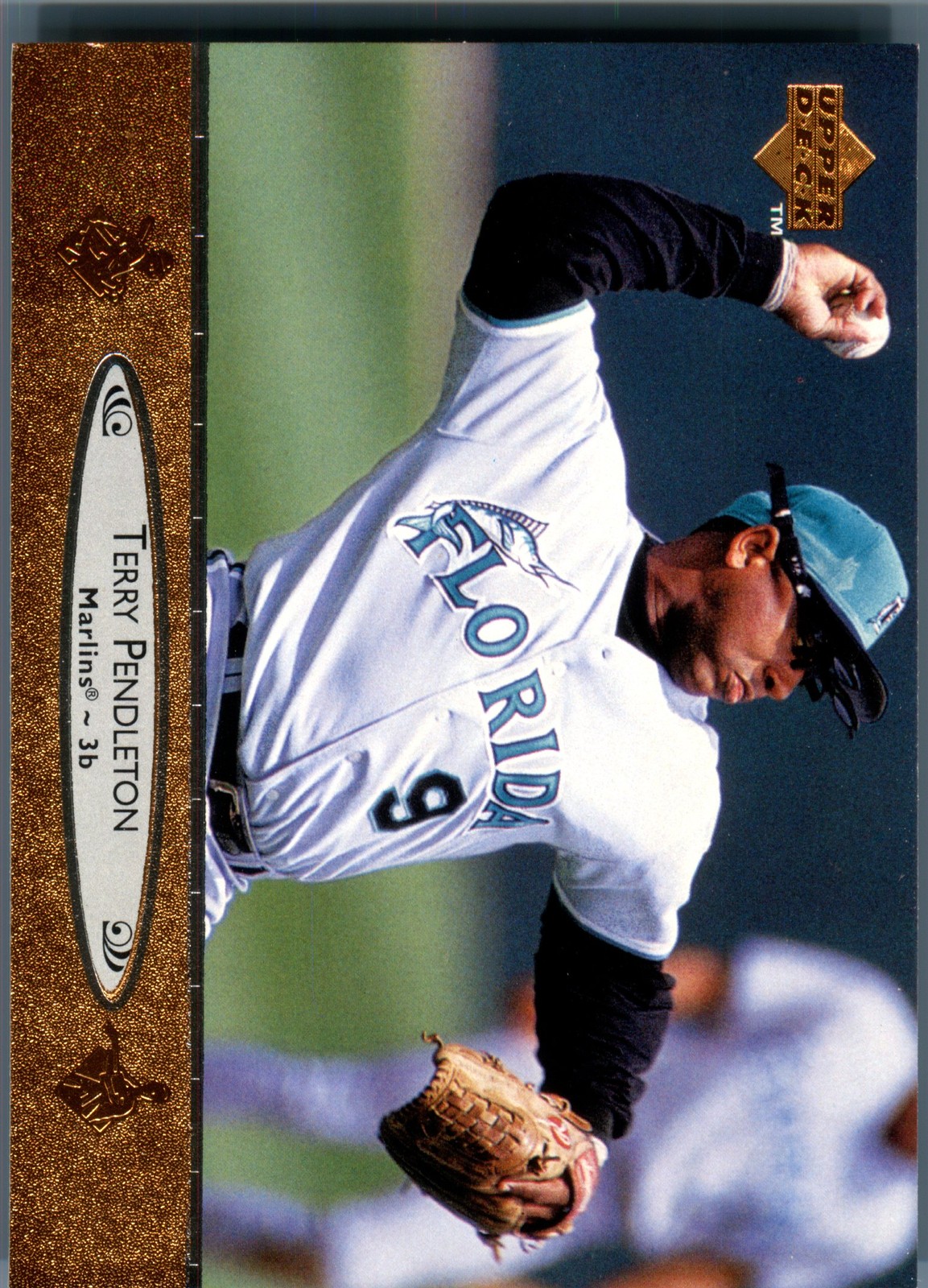 1996 Upper Deck Terry Pendleton #78 Florida Marlins MLB Baseball Card Gold Foil