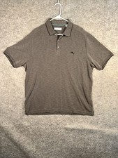 Tommy Bahama Island Zone Polo Shirt Men's XXL Gray Short Sleeve Marlin Logo
