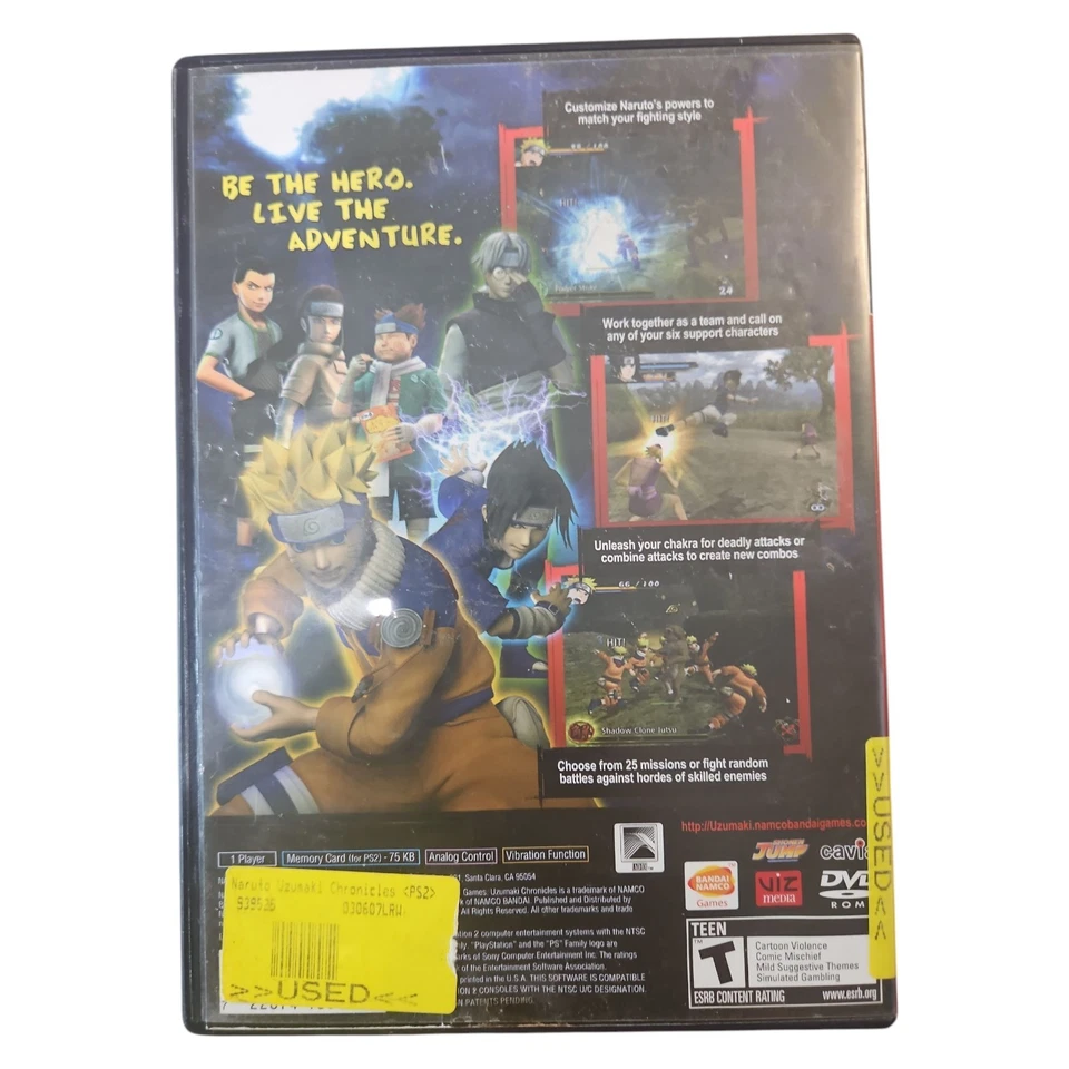 Naruto Uzumaki Chronicles for PS2 - No Manual - Good Condition Playstation 2 - Image 2 of 3