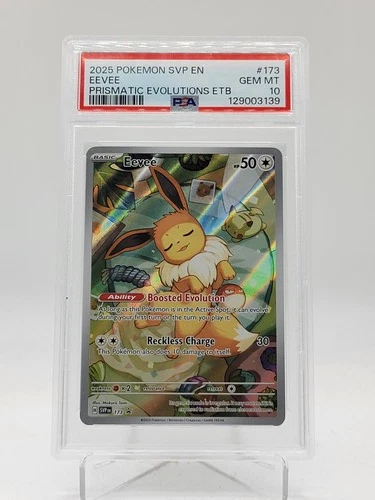 EEVEE 2025 POKEMON SVP EN #173 PRISMATIC EVOLUTIONS ETB BSP PSA 10 Q0895