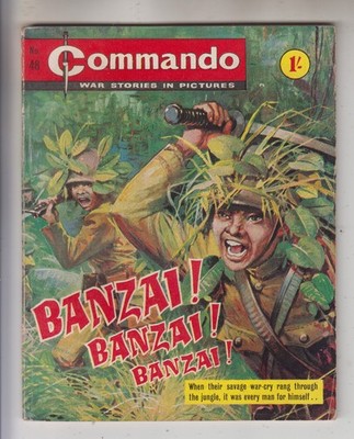 COMMANDO COMIC # 48  -FN 5.5  ''BANZAI BANZAI BANZAI''  1962