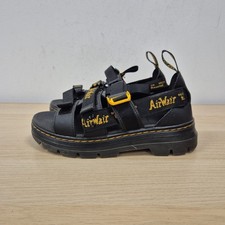 Dr. Martens Pearson Webbing Tech schwarze klobige Riemchen-Sandalen Größe 5 Damen