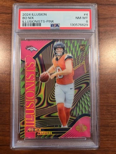 2024 Illusion Bo Nix Illusonists-Pink /399 PSA 8