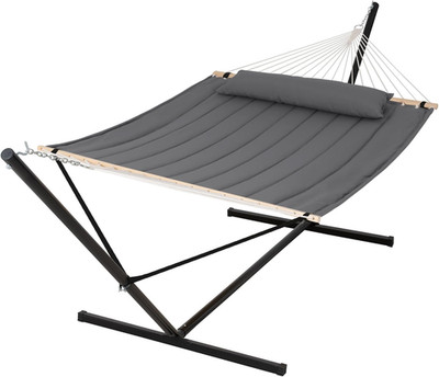 Hammocks for outside with 15 Ft Stand, Stand Alone Hammock, 475 Lbs Capacity, Da