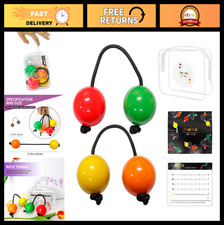 African Kassa Kashaka Rhythm Balls - 2 Pairs Shakers Percussion Set Gift Box