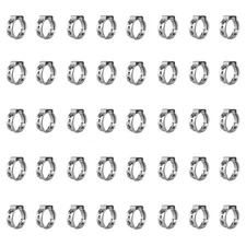 40Pcs 5.8mm-7mm Single Ear Hose Clamps 304 Stainless Steel Cinch Clamps