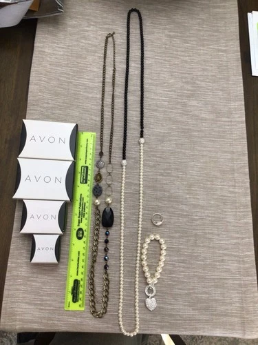 Vintage Avon Jewelry New In Box 2 Necklace, Bracelet, “925” Sterling Silver Ring