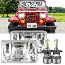 5X7 7x6" INCH LED Headlight For 1986-1995 Jeep Wrangler YJ 1984-2001 Cherokee XJ
