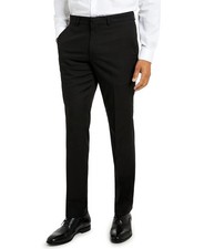 Kenneth Cole Reaction Men's 34W X 32L Modern Fit Black Dress Pants N0267