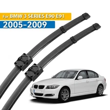 Pair Windshield Wiper Blades Set For BMW E90 E91 325i 328i 330i 4Door 2006-2009