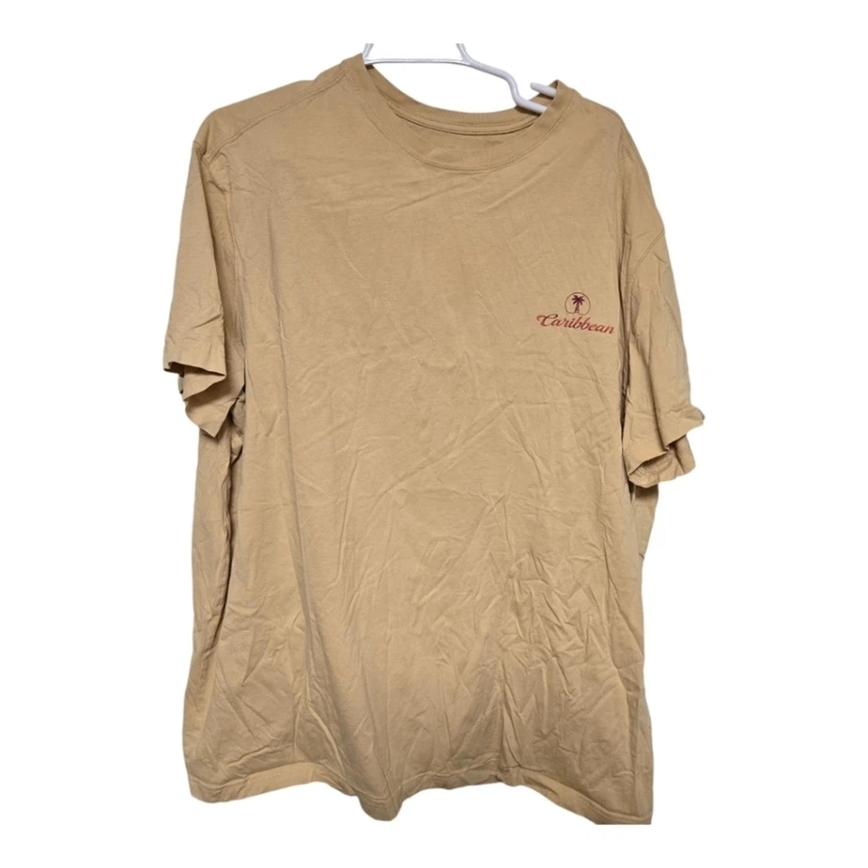 Мужская футболка Caribbean Birds of a Feather Drink Together 2XT светло-желтый попугай  - Изображение 2 из 4