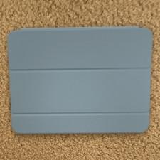 Blue iPad Folding Folio Tri-Fold Case Cover with Integrated Stand