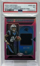 Jonathon Brooks Rookie PSA 7- 2024 Panini Certified Mirror Pink w/Relic /299