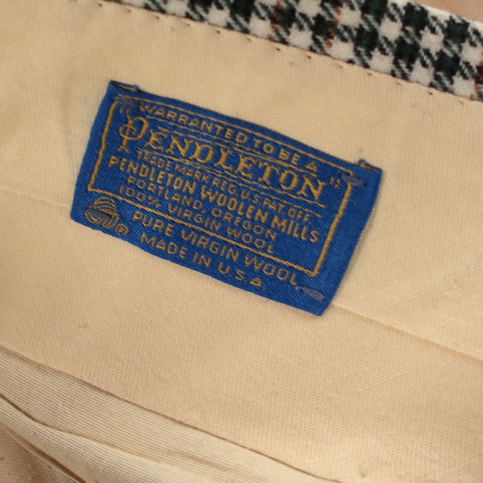 PENDLETON houndstooth plaid wool bootcut pants 34… - image 8